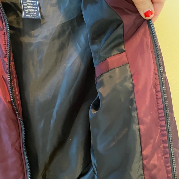 American Rag men’s burgundy hooded bomber jacket small - Picture 5 of 13